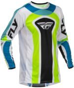 maillot fly racing lite current l.e. blanc/lime/bleu s
